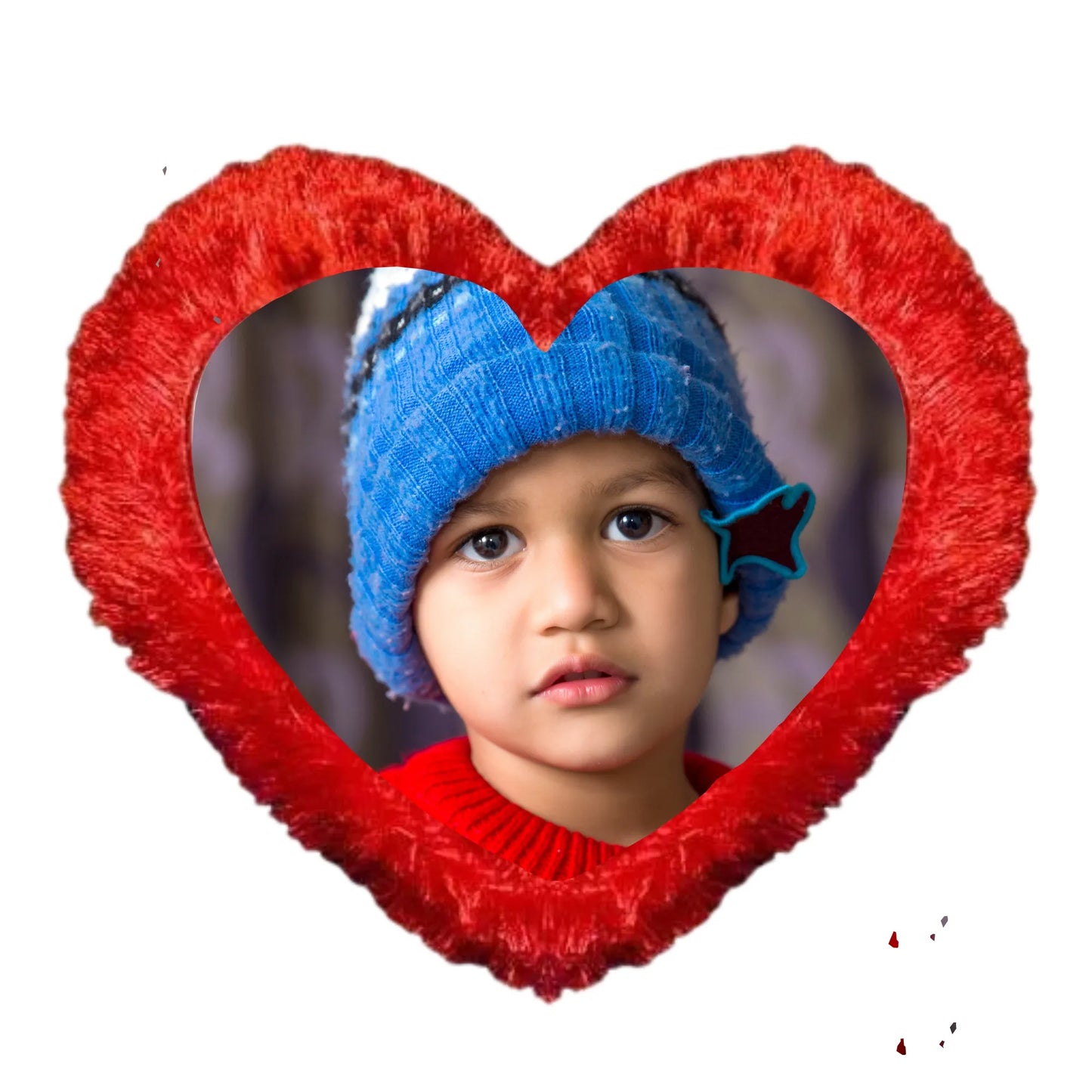 Personalized Heart Shape Cushion - Custom Birthday Gift for Kids