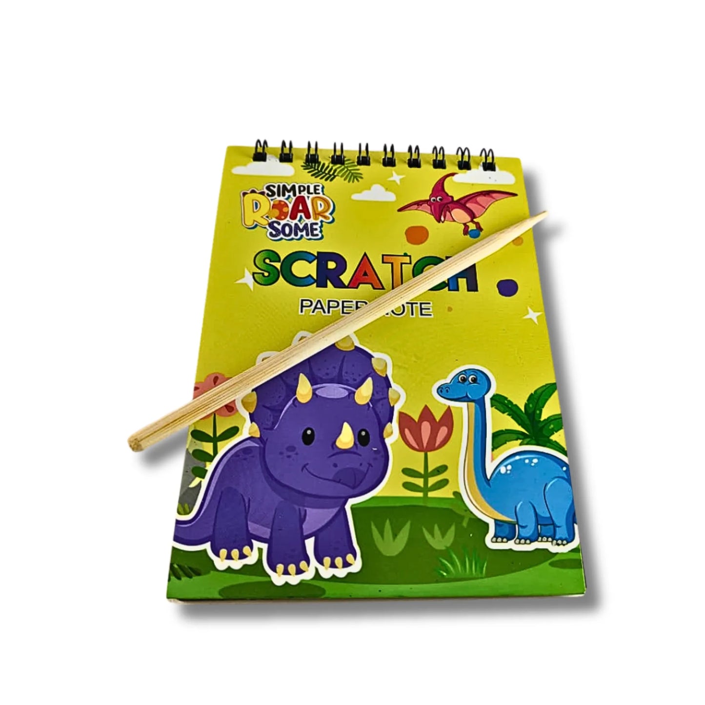 Scratch Art Paper Note Set of 6 for Kids – Unicorn, Bear, Roar Some & Hello Theme Return Gift Pack