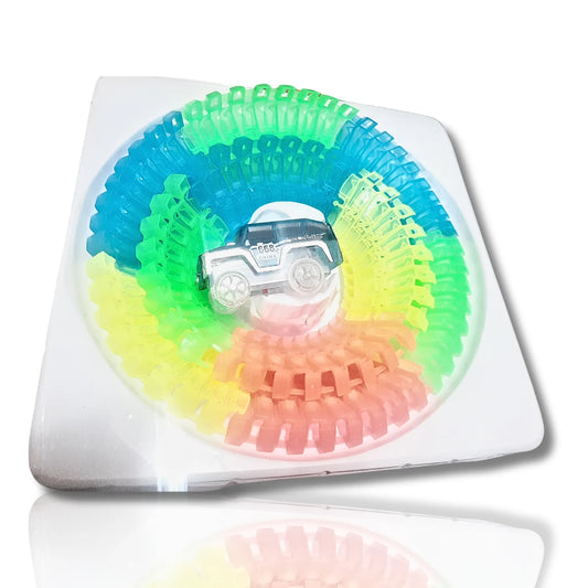 80-Piece Glow Track Variety Set with LED Light-Up Car for Kids