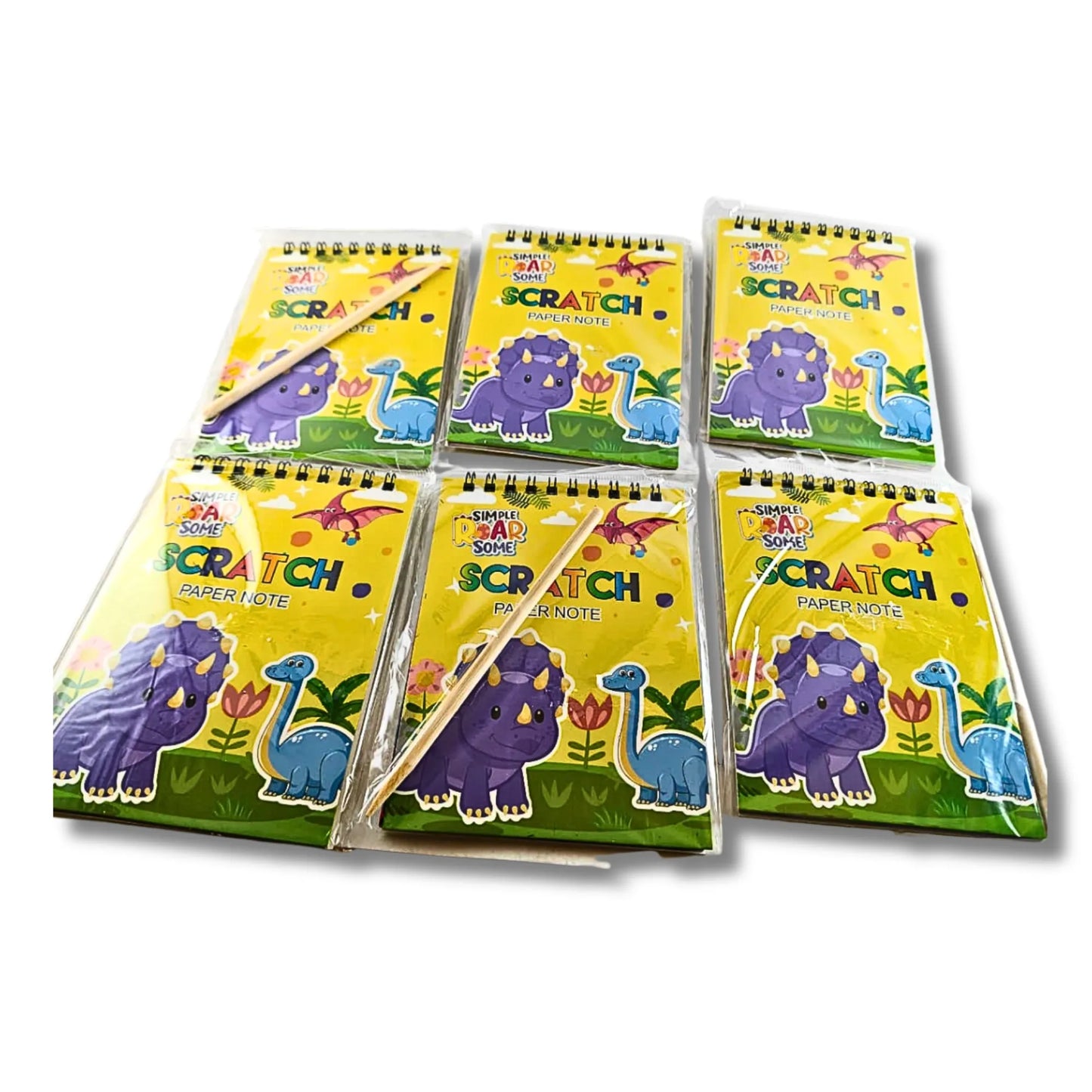 Scratch Art Paper Note Set of 6 for Kids – Unicorn, Bear, Roar Some & Hello Theme Return Gift Pack