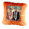 Personalized Wedding Photo Cushion (16x16) - Heart & Square Shape - Custom Marriage Gift for Couples