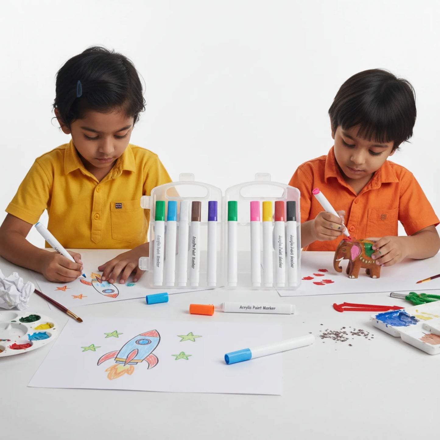 Saadhya Mart Acrylic Marker Color Pen Set of 12 | Professional Art Supplies Gift Set
