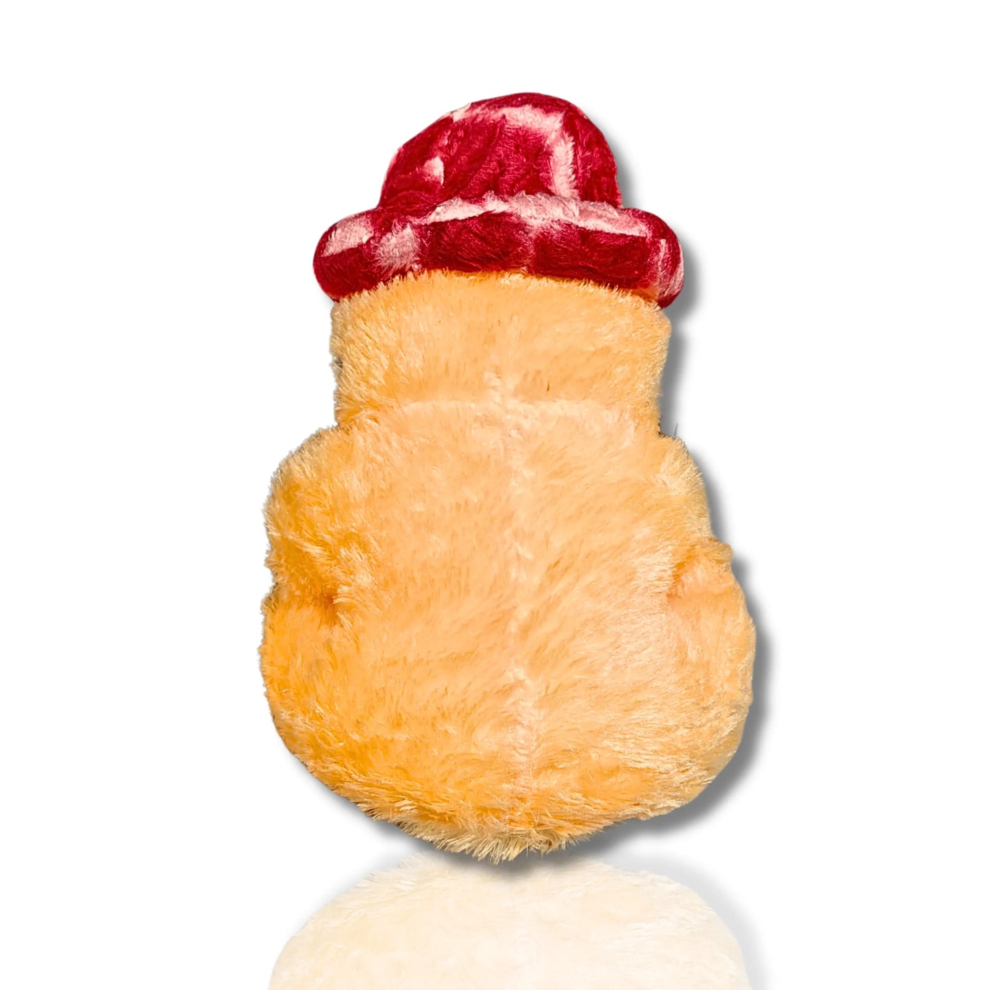 Peach Teddy Bear with Red Heart & Velvet Red Hat | Soft Plush Teddy Bear Toy for Kids, Girlfriend, Birthday & Valentine's Gift