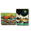 Set of 2 Modern 3D Crystal and Bead Landscape Frames |
