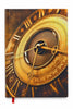 Antique Golden Clockwork Hardcover Ruled Notebook – 16 × 21 cm