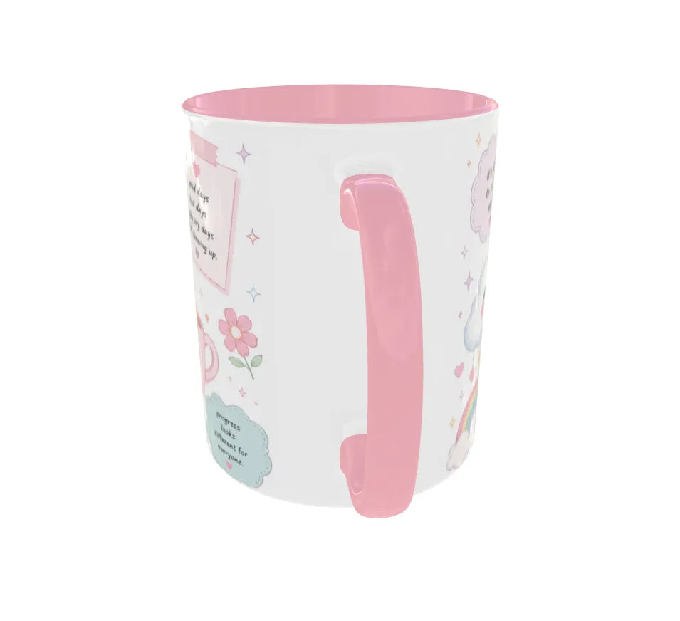 Anxiety But Make It Cute Pink Ceramic Mug