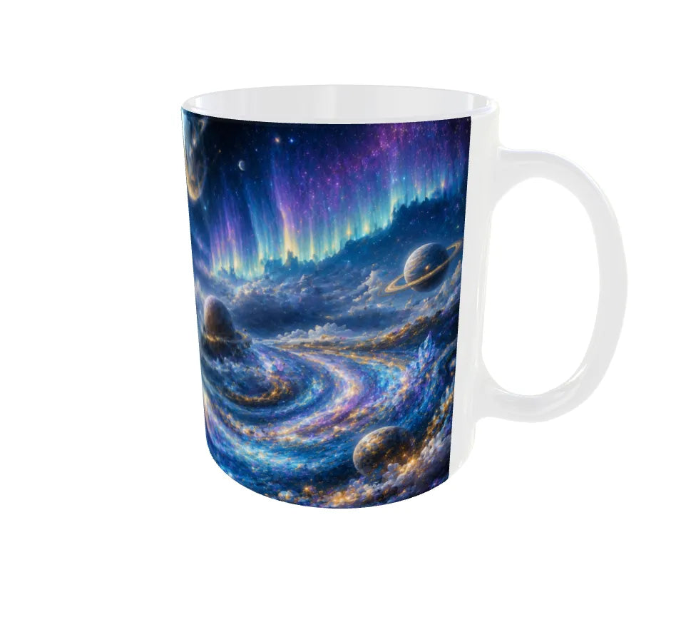 Aquarius Zodiac Ceramic Mug – Premium Cosmic Water Bearer Coffee Mug | 325 ml Gift for Aquarius Men & Women