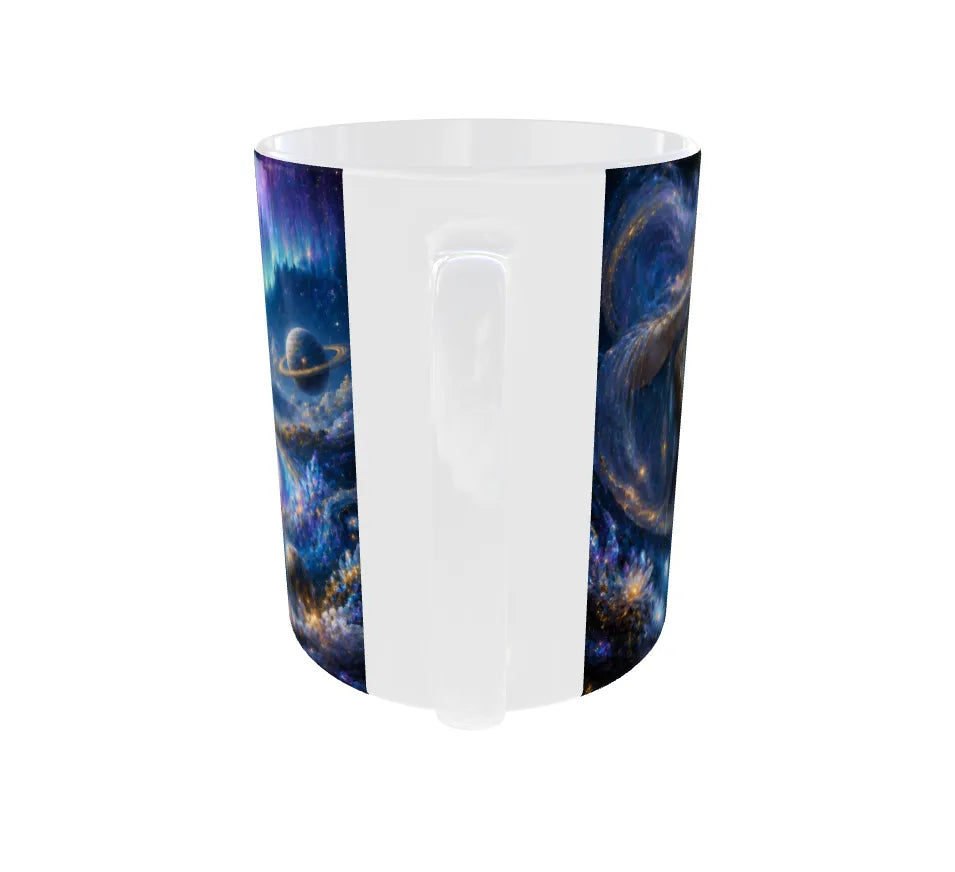 Aquarius Zodiac Ceramic Mug – Premium Cosmic Water Bearer Coffee Mug | 325 ml Gift for Aquarius Men & Women