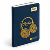 Shape B5 Classic Series – Cookie Headphone Golden Design Unruled Notebook, 192 Pages