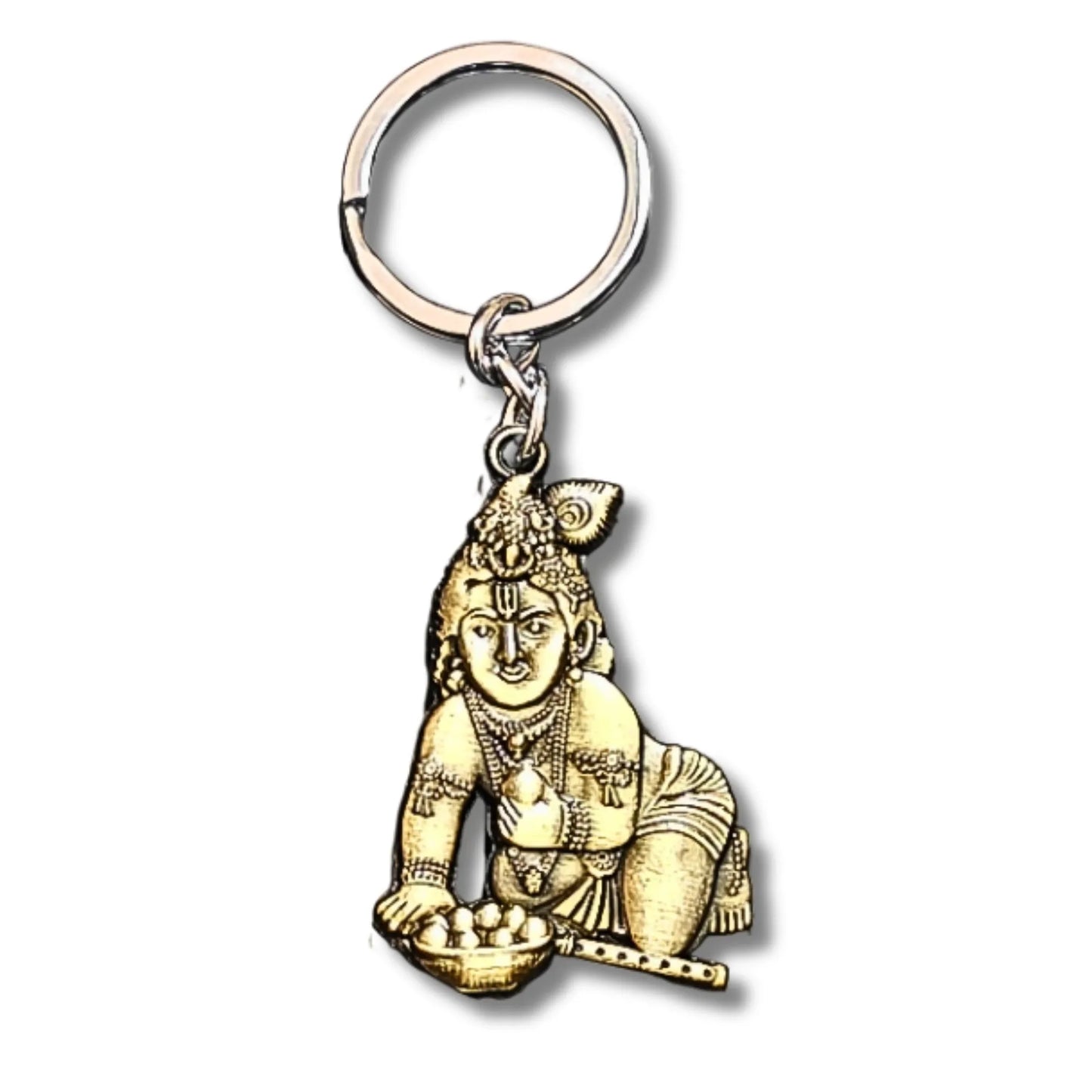 Bal Gopal Krishna Keychain | Religious Spiritual Keychain for Car, Bike, Bag, Purse & Gifting