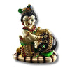 White Makhan Chor Krishna Idol | Decorative Baal Gopal Statue with Gemstone Detailing