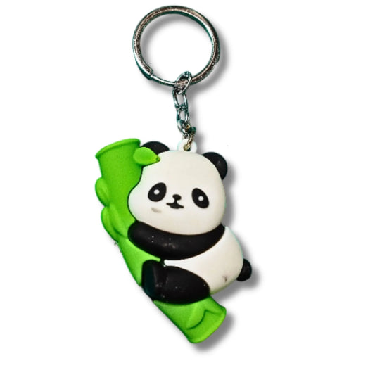 Bamboo Panda Hug Keychain