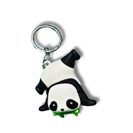Bamboo Panda Playtime Keychain | Cute 3D Panda Charm