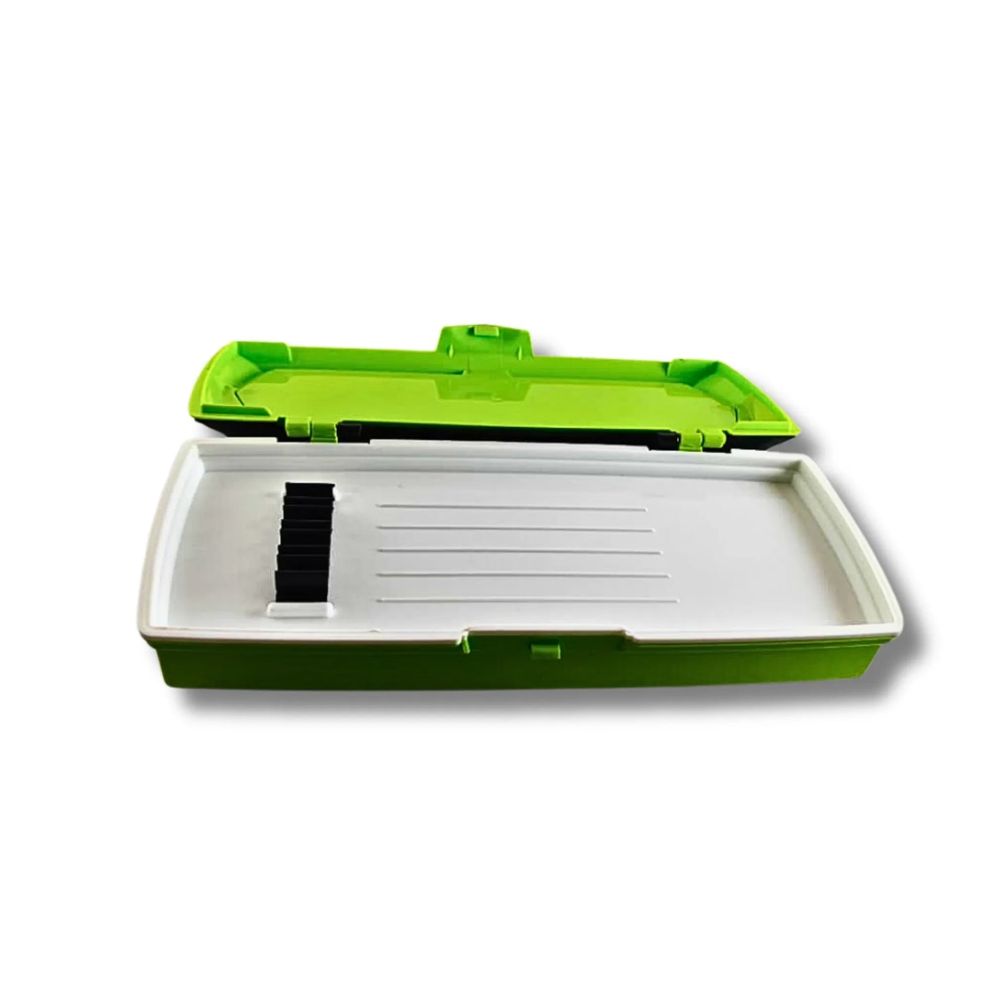 Ben 10 Kids Pencil Box with Whiteboard & Stationery Organizer | Multi-Compartment School Pencil Case for Boys | Green Cartoon Pencil Box
