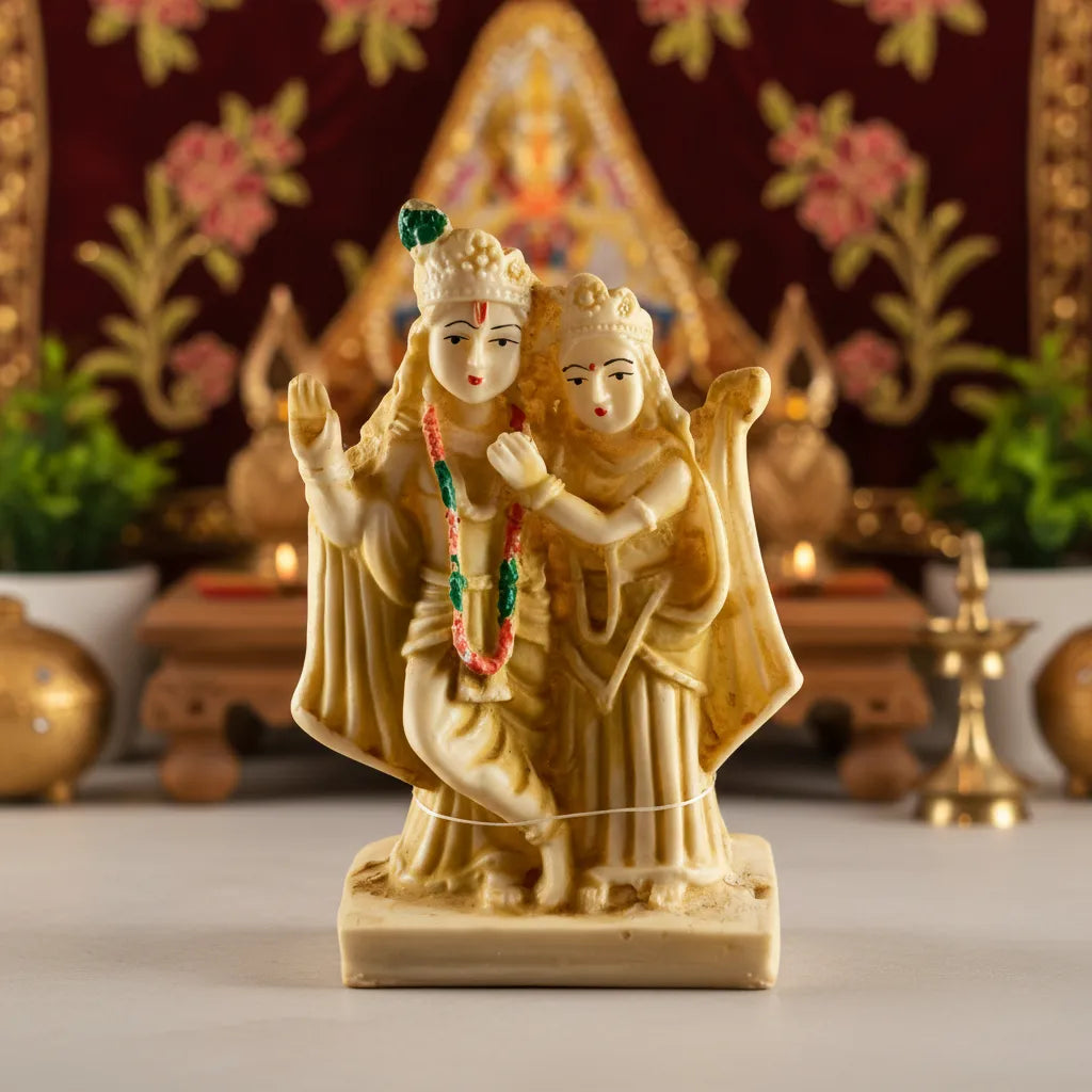 Blessed Radha Krishan Idol – Traditional Decorative Murti