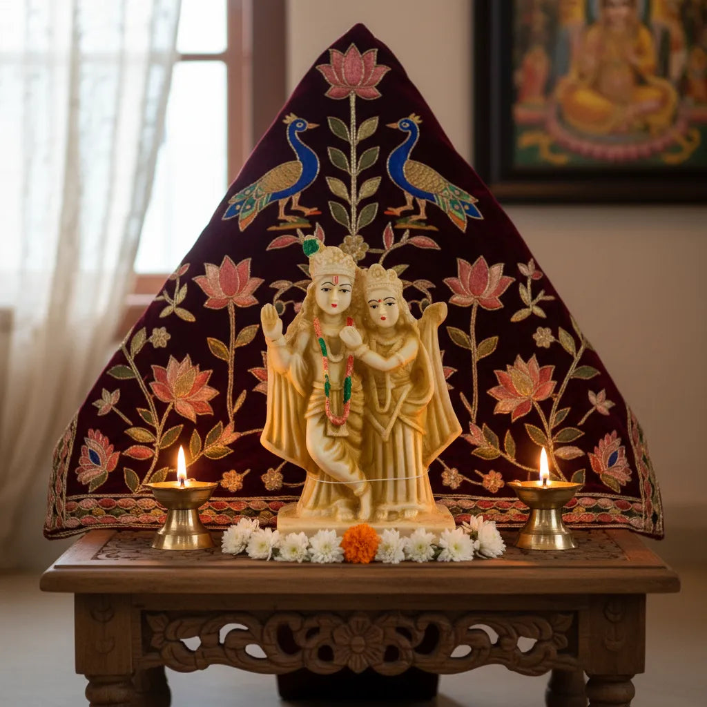 Blessed Radha Krishan Idol – Traditional Decorative Murti