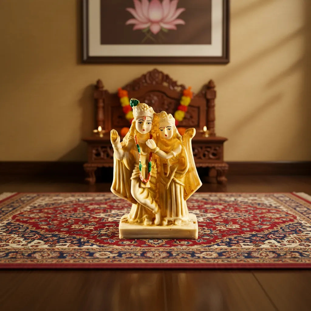 Blessed Radha Krishan Idol – Traditional Decorative Murti