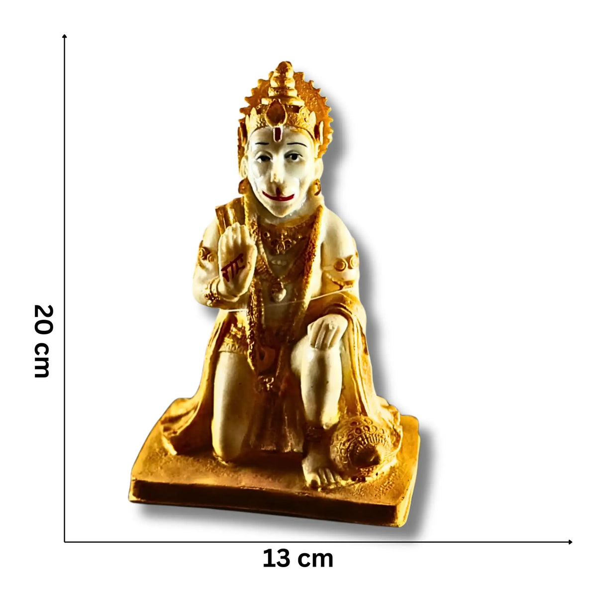 Blessing Lord Hanuman Statue for Home Temple (20 cm)