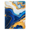 Blue & Gold Marble Spiral-Bound Notebook – 16 × 21 cm, 160 Pages