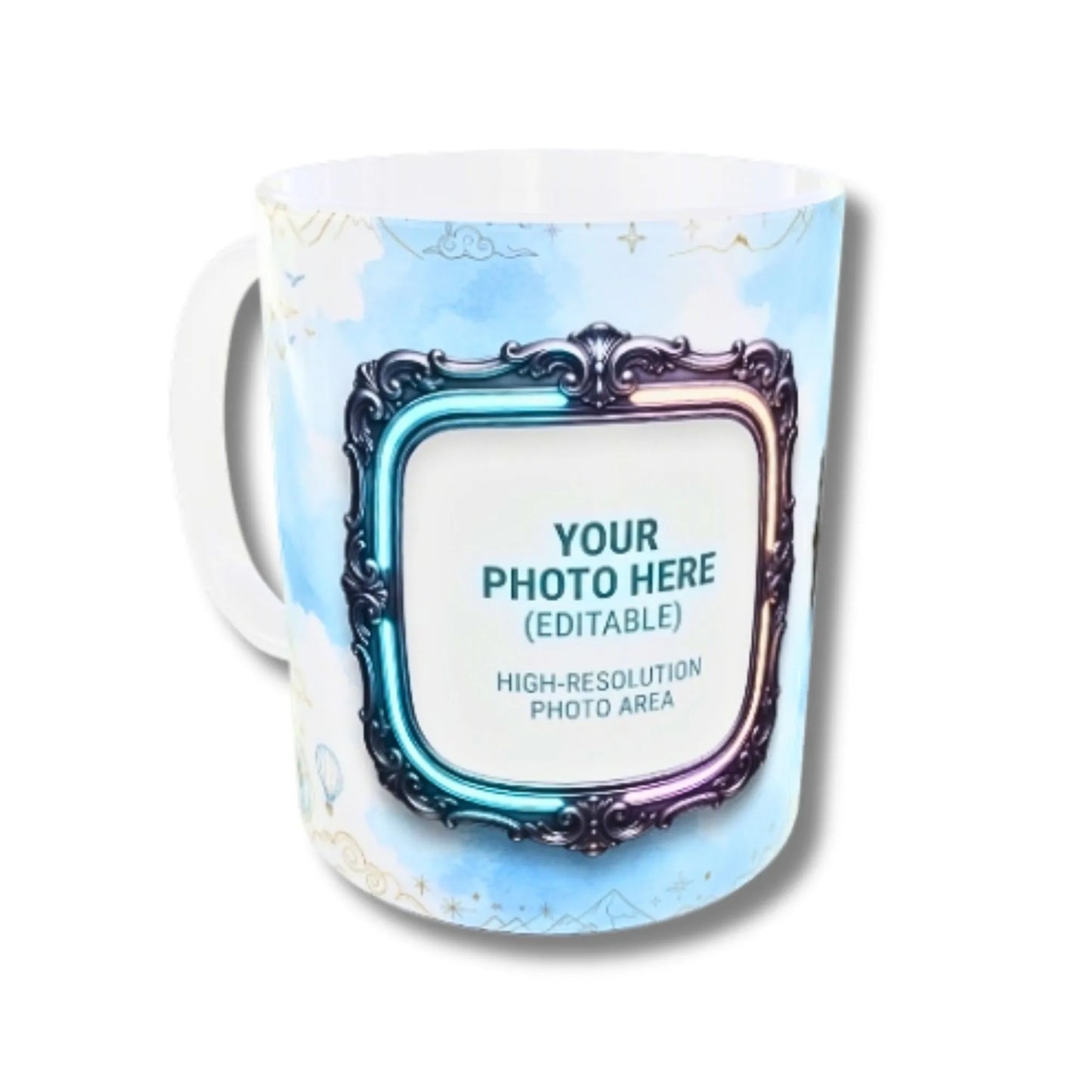 Editable Photo Frame Mug Area