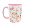 Brunch Gossip Repeat Pink Ceramic Mug