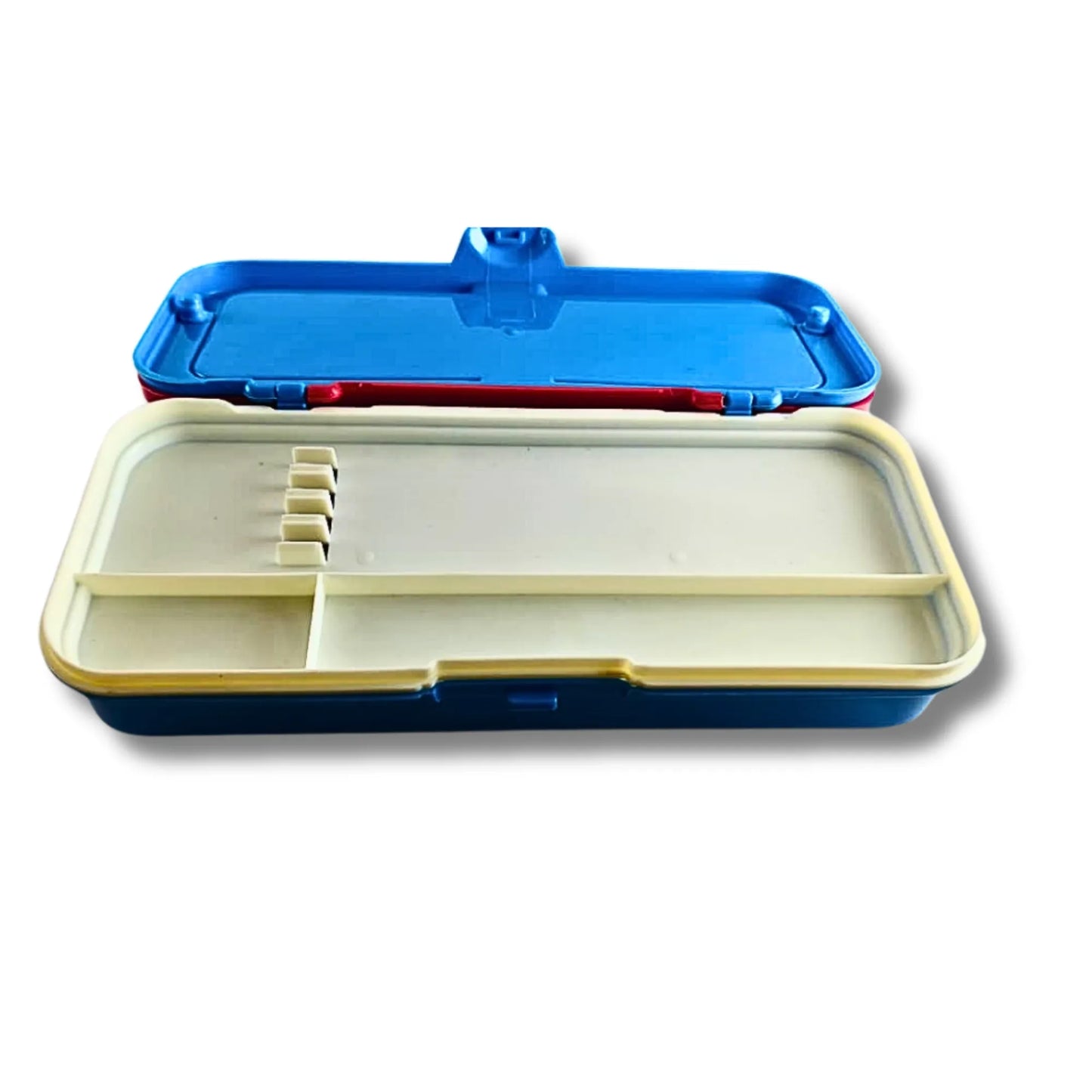 Captain America Pencil Box with Whiteboard & Organizer Tray | Avengers School Pencil Case for Kids | Multi-Compartment Stationery Storage Box