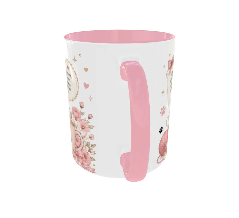 Cat Mom Club Pink Ceramic Coffee Mug