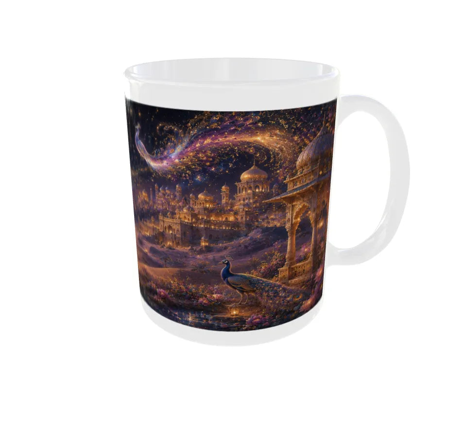 Celestial Peacock Palace Ceramic Mug