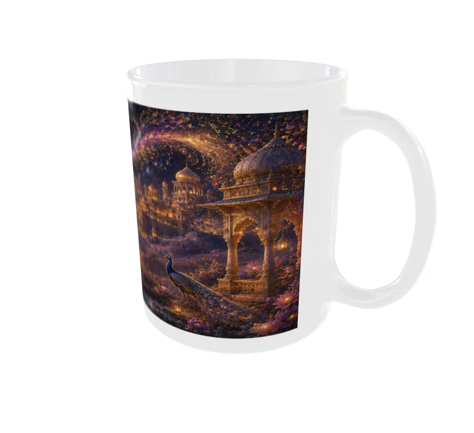 Celestial Peacock Palace Ceramic Mug