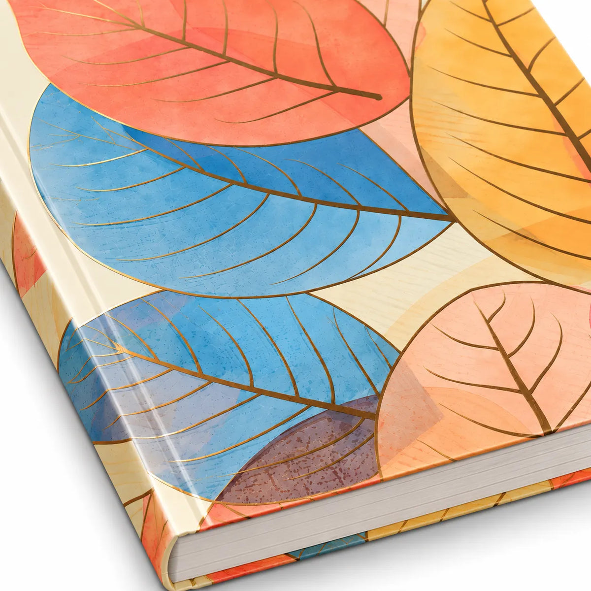 Colourful Botanical Leaf Softcover Notebook – A5 Lined Journal for Notes, Journaling & Everyday Writing