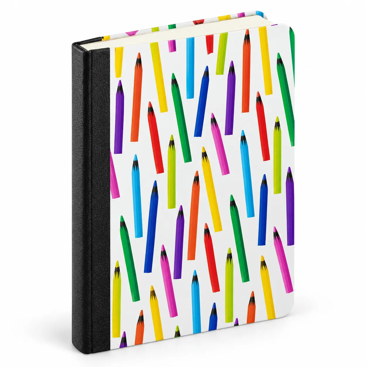 Colourful Pencil Pattern Notebook – Soft Cover B6 Ruled Notebook
