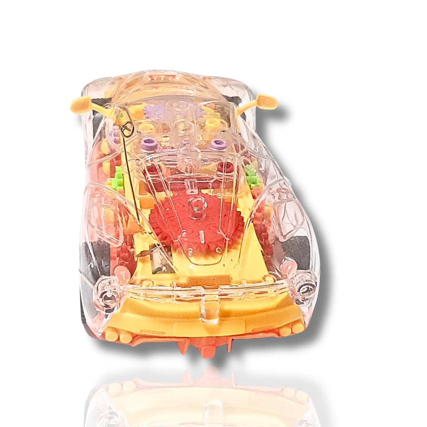 Transparent concept racing RC car Back view