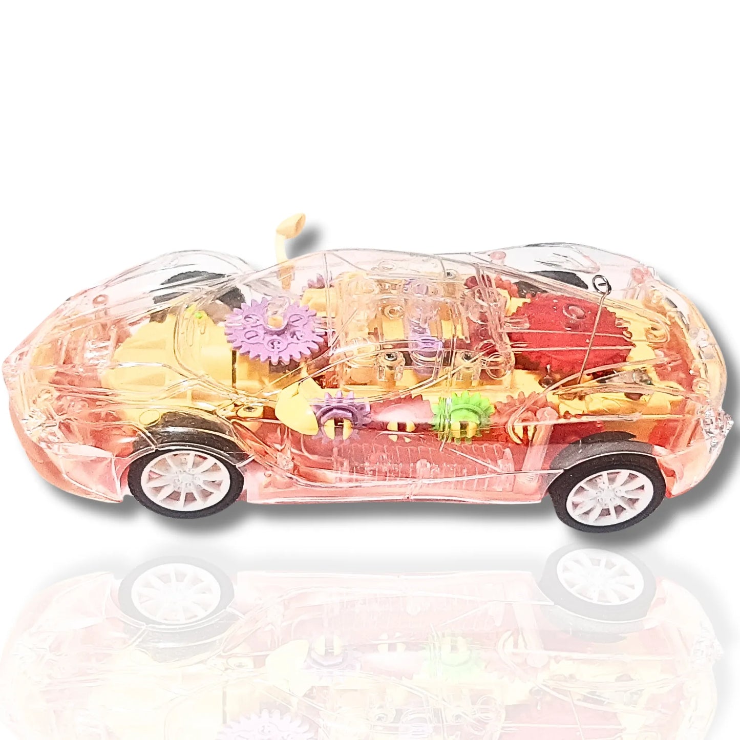 Transparent concept racing RC car Left Rear view