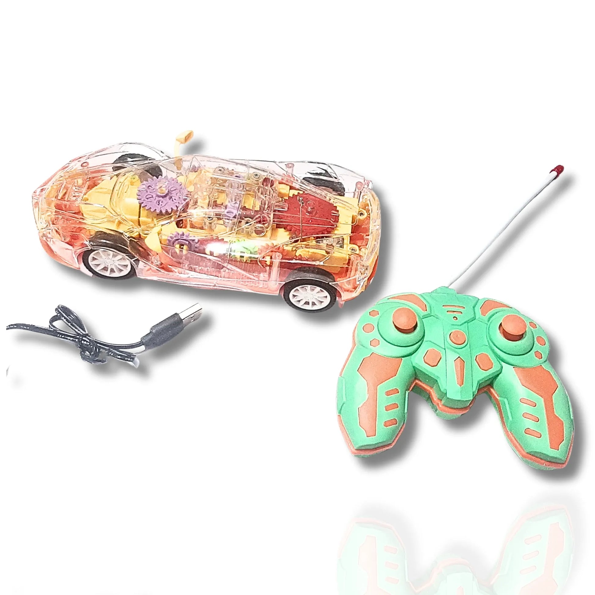 Transparent concept racing RC car Accessories view