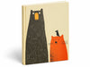 Cozy Bear & Cat Hardcover Notebook – 124 Pages, Ruled, 16 × 21 cm