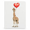 Crowned Giraffe Heart Balloon Notebook
