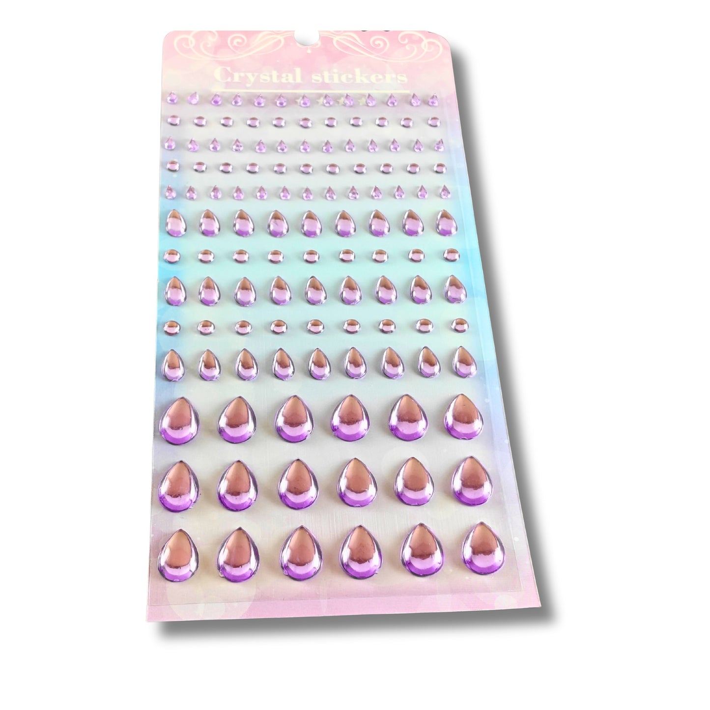 Crystal Drops 3D Resin Stickers | Self-Adhesive Teardrop & Round Gem Stickers