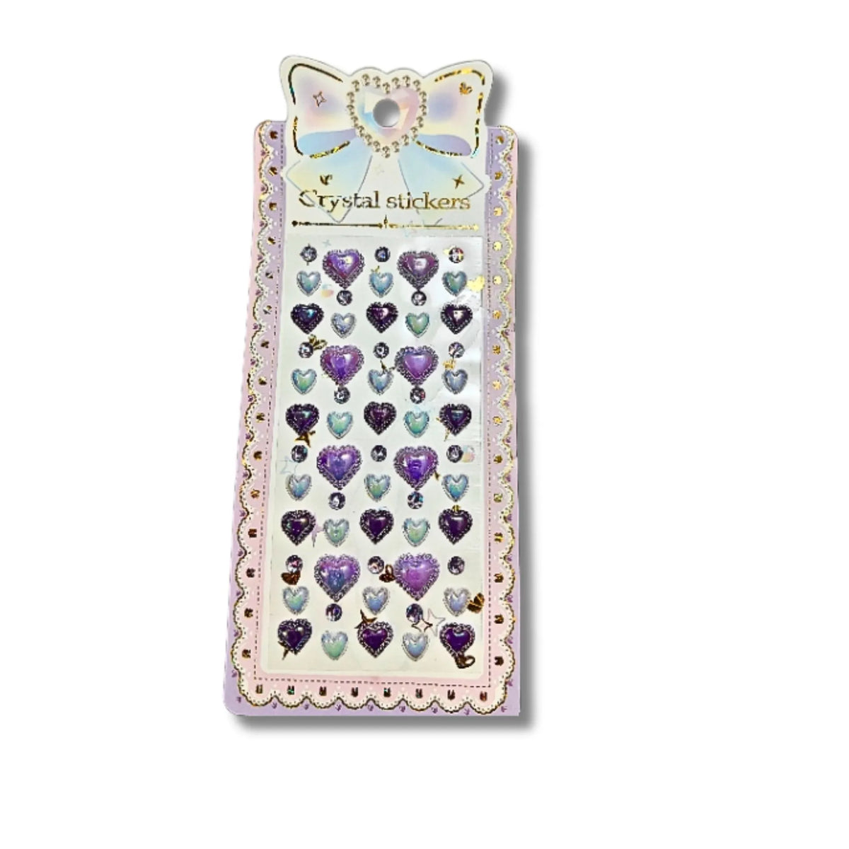 Crystal Heart Stickers – Cute Glitter Heart Self-Adhesive Stickers | Saadhya Kraafts