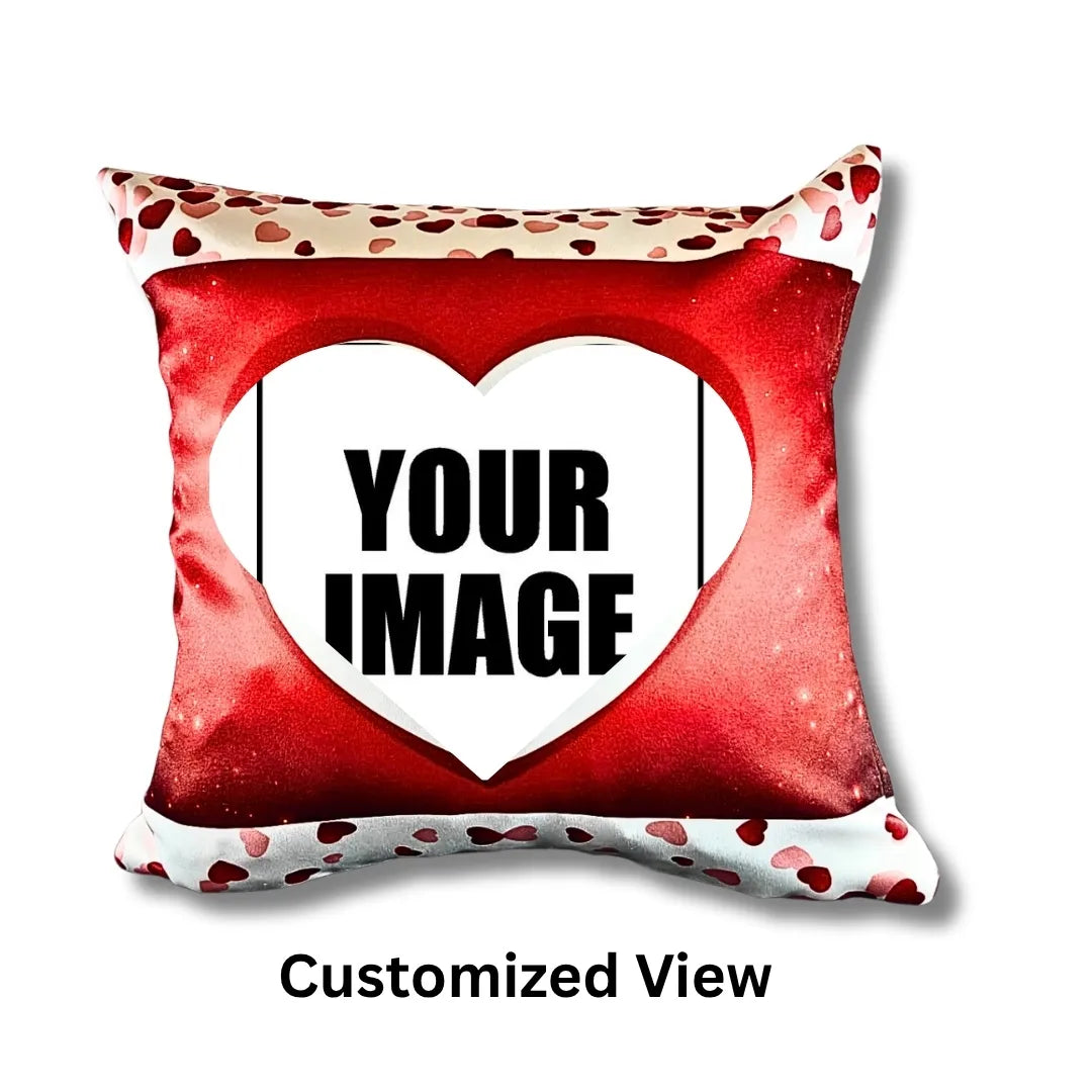 Personalized "Love of My Life" Heart Photo Cushion