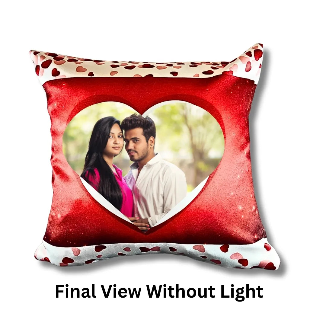 Personalized "Love of My Life" Heart Photo Cushion