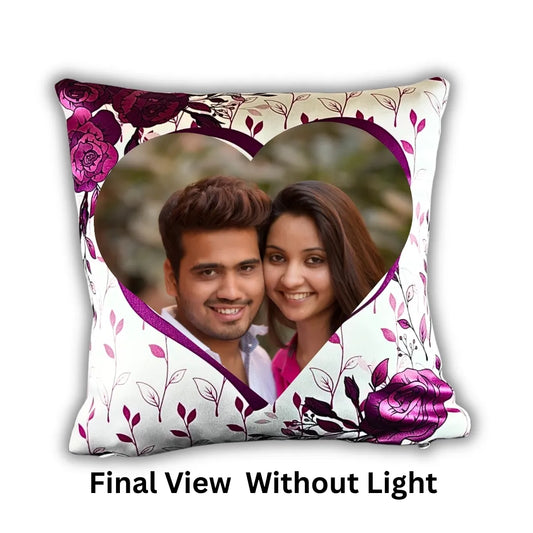 Personalized "I Love You" Heart Photo Cushion