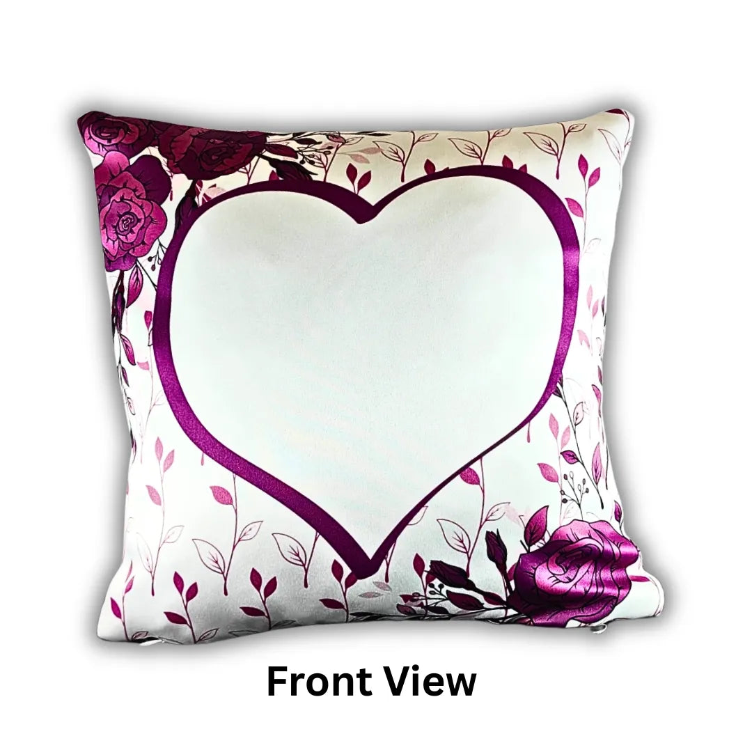 Personalized "I Love You" Heart Photo Cushion