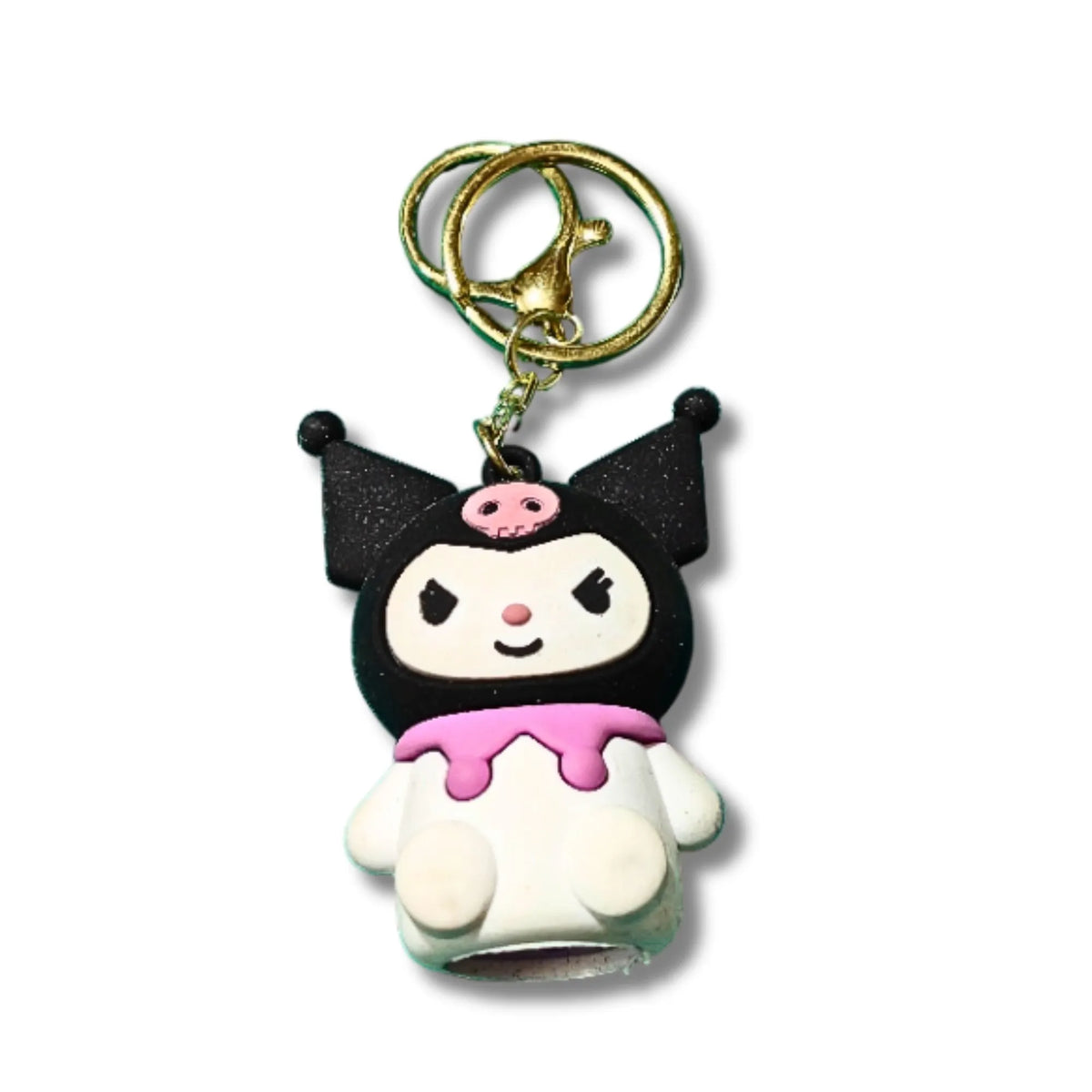 Cute Black Shake-Up Character Keychain – Fun Moving Bag Charm for Everyday Use