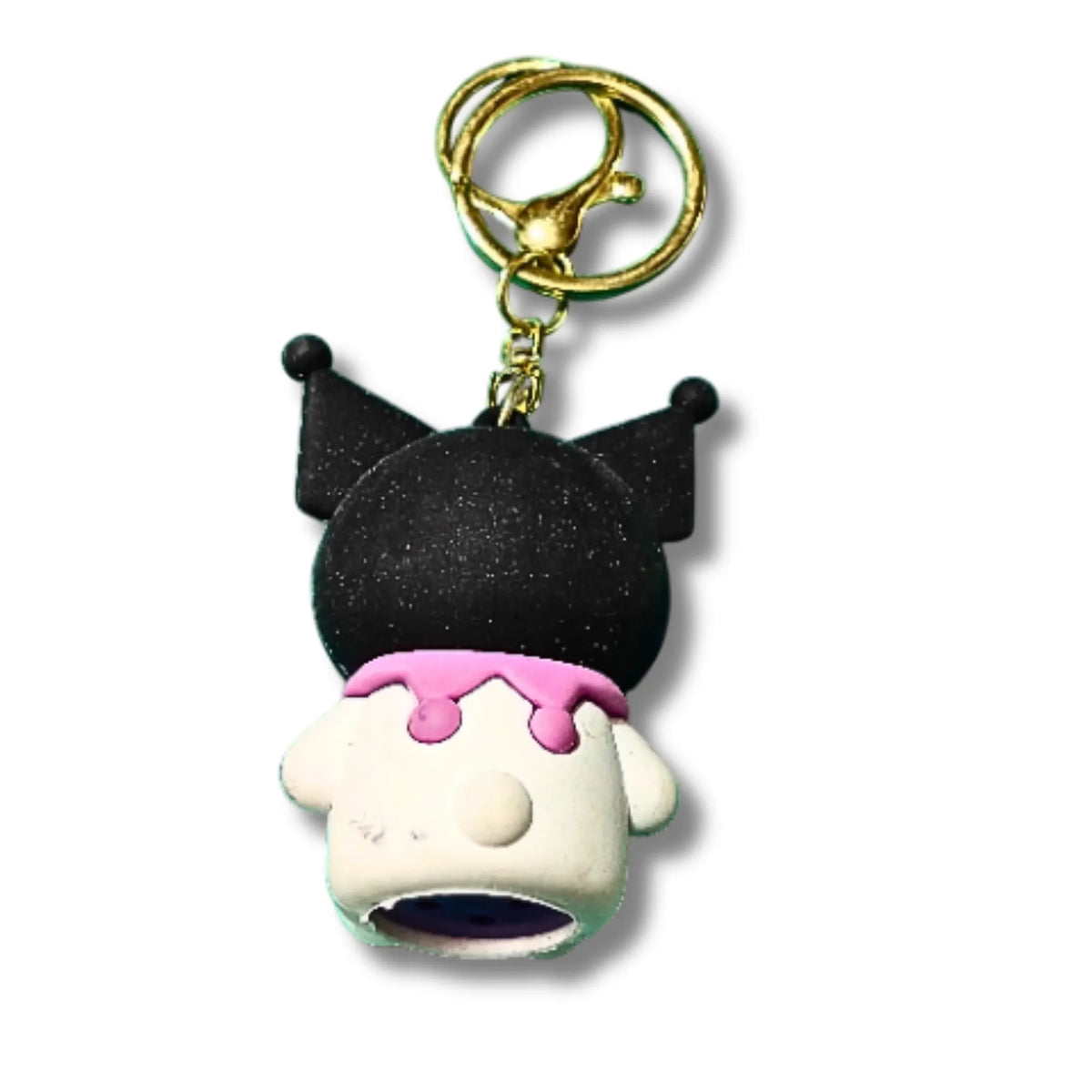 Cute Black Shake-Up Character Keychain – Fun Moving Bag Charm for Everyday Use