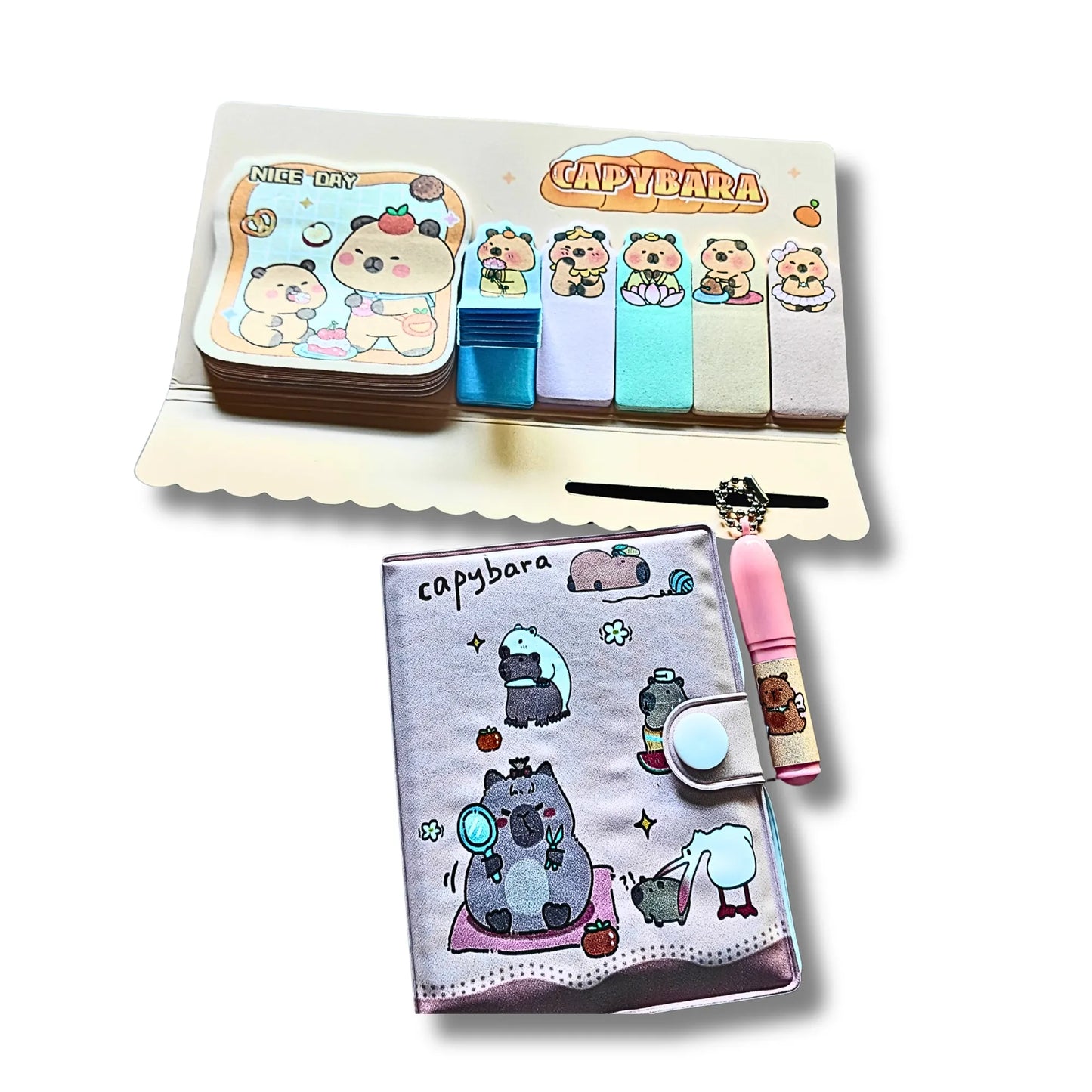 Cute Diary Gift Set with Mini Pen & Sticky Notes | Perfect Birthday Gift & Return Gift for Girls & Stationery Lovers