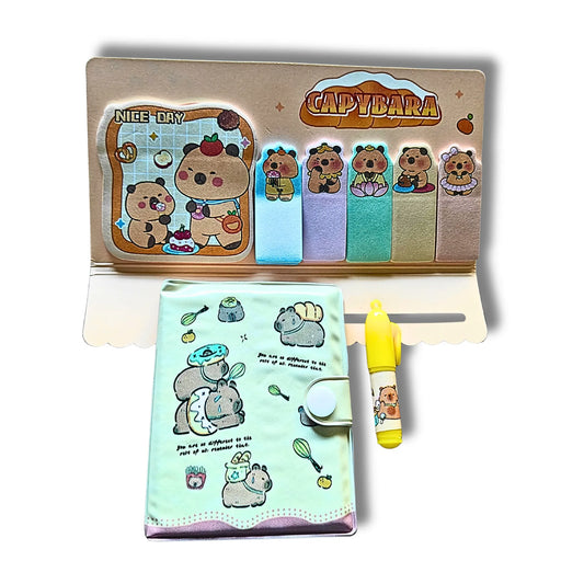 Cute Diary Gift Set with Mini Pen & Sticky Notes | Perfect Birthday Gift & Return Gift for Girls & Stationery Lovers