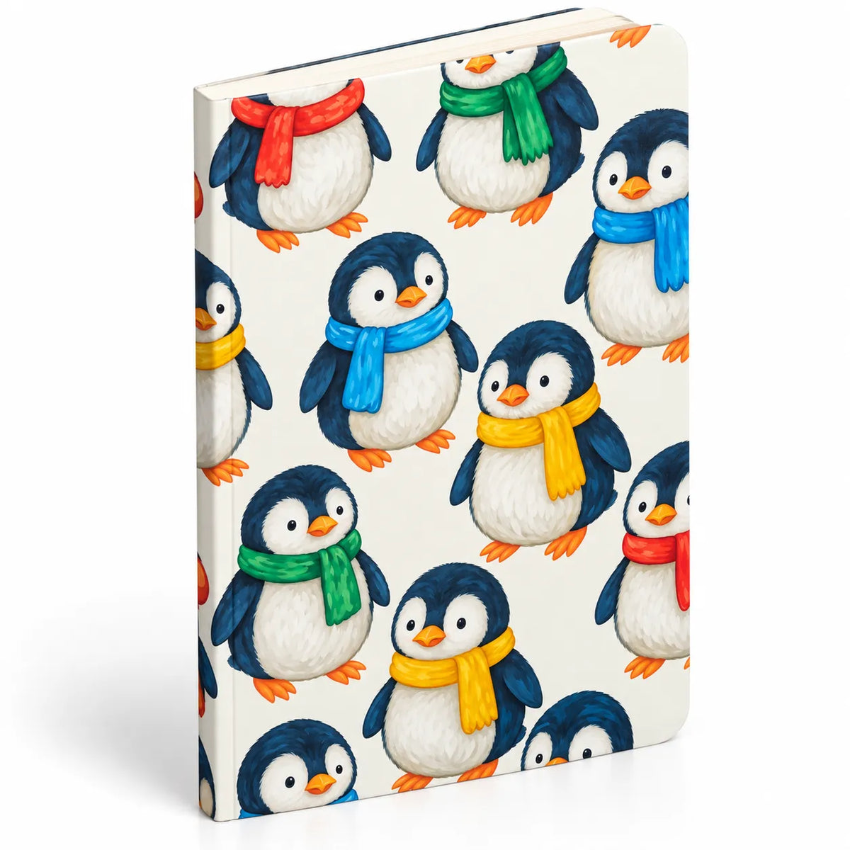 Cute Penguin Pattern Unruled Notebook