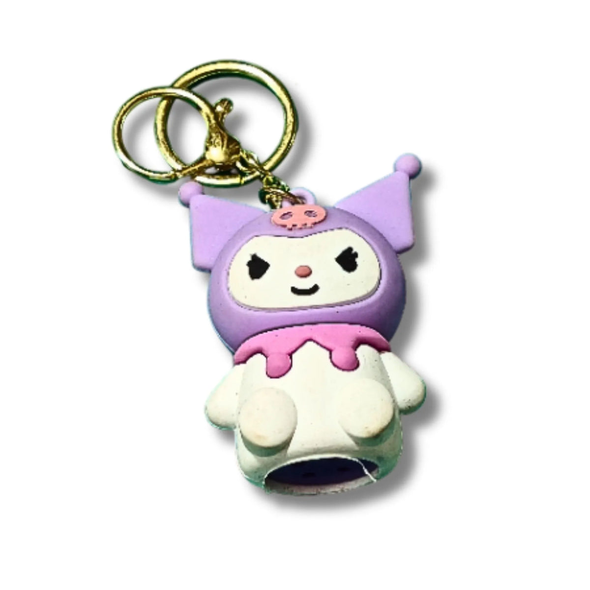 Cute Purple Shake-Up Character Keychain – Fun Moving Bag Charm for Kids & Girls