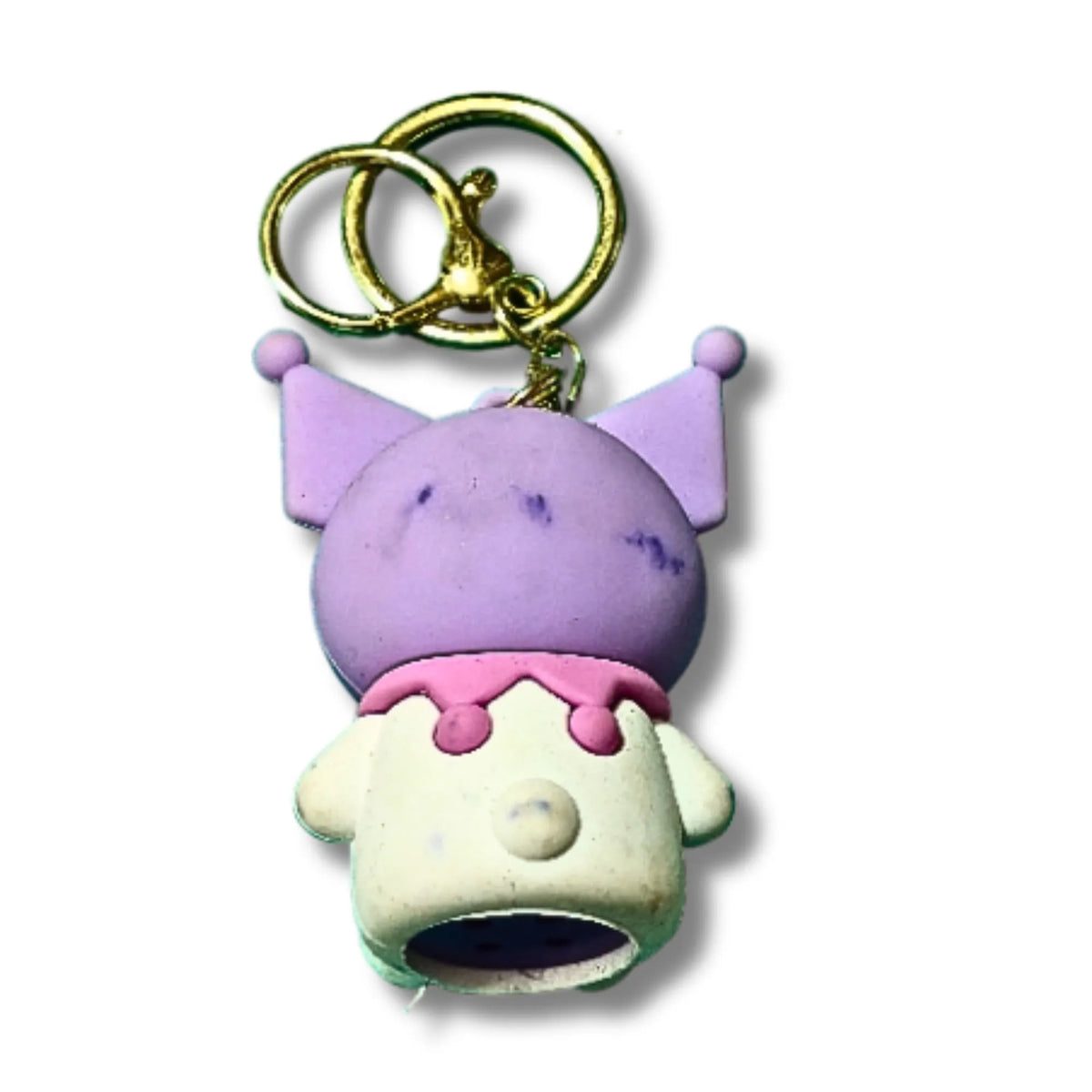 Cute Purple Shake-Up Character Keychain – Fun Moving Bag Charm for Kids & Girls