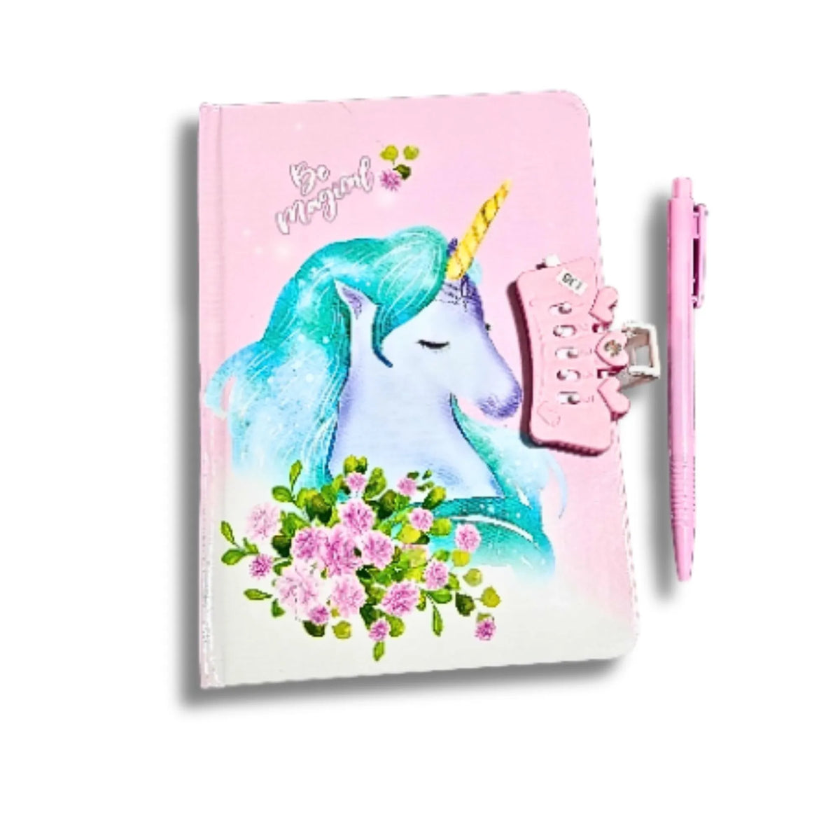 Cute Unicorn Diary Notebook with Lock Closure & Pen for Girls